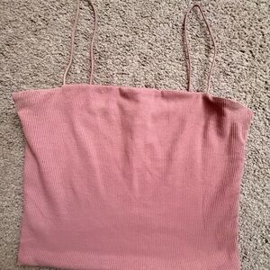 Papaya Dusty Pink Ribbed Camisole